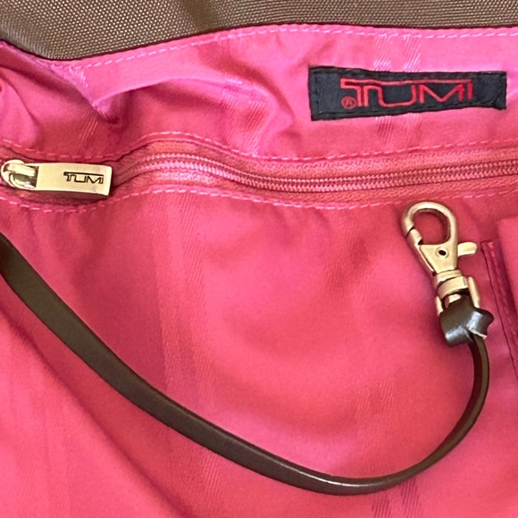 TUMI Gender Neutral Brown Nylon w/Leather Trim Messenger Crossbody Bag - Picture 11 of 11